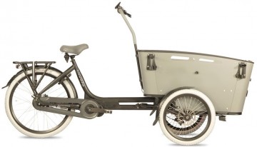 Qivelo Curve 3 540Wh 36V - elektrische bakfiets - zwart/grijs