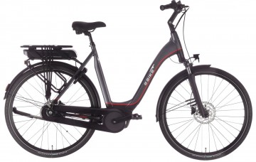 Advanced Ebike Das Original Comfort Plus Wave - grijs/zwart/rood - elektrische damesfiets