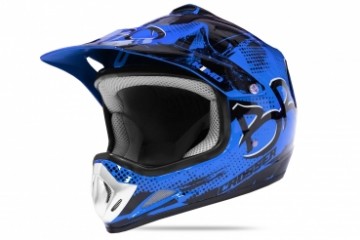 KIMO BRO Kinder Crosshelm Helm Sport Blue