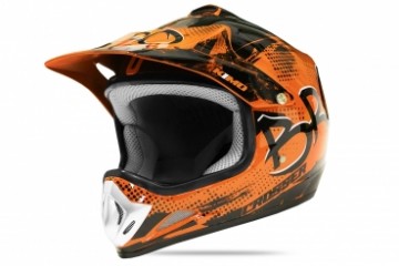 KIMO BRO Kinder Crosshelm Helm Sport Orange