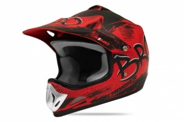 KIMO BRO Kinder Crosshelm Helm Sport Mat-Red